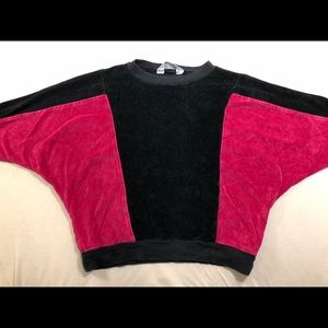 Vintage 1980s velvet sweatshirt